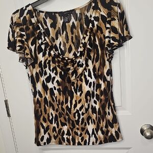 Grace Elements Animal Print Blouse‎
